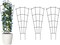 4-Pack 32" Indoor Plant Trellis – Fan-Shaped Metal Supports for Potted Plants, Climbing Flowers, Vines, Ivy, and Houseplants, Black